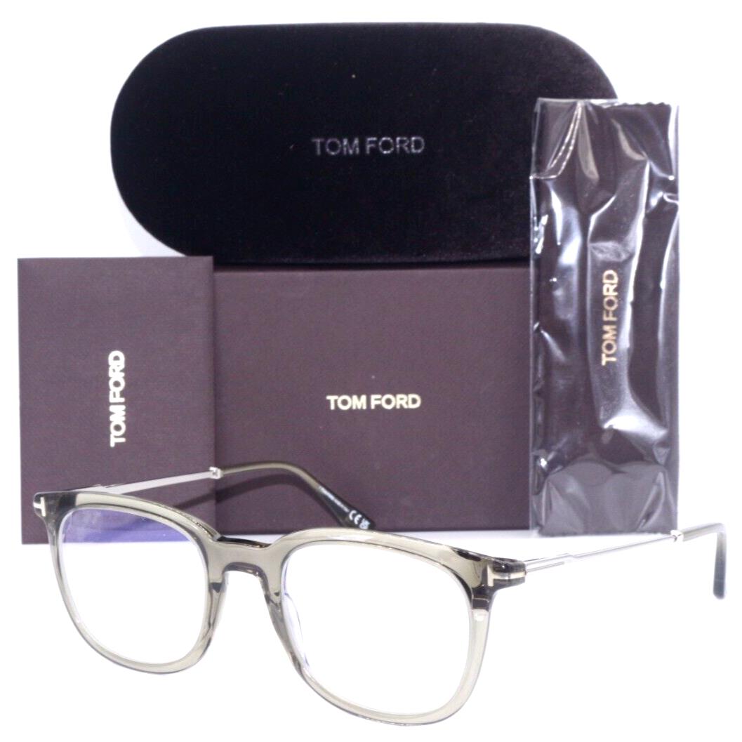 Tom Ford TF5904-B 096 Transparent Grey/gunmetal Temple Authentc Eyeglasses 50-21