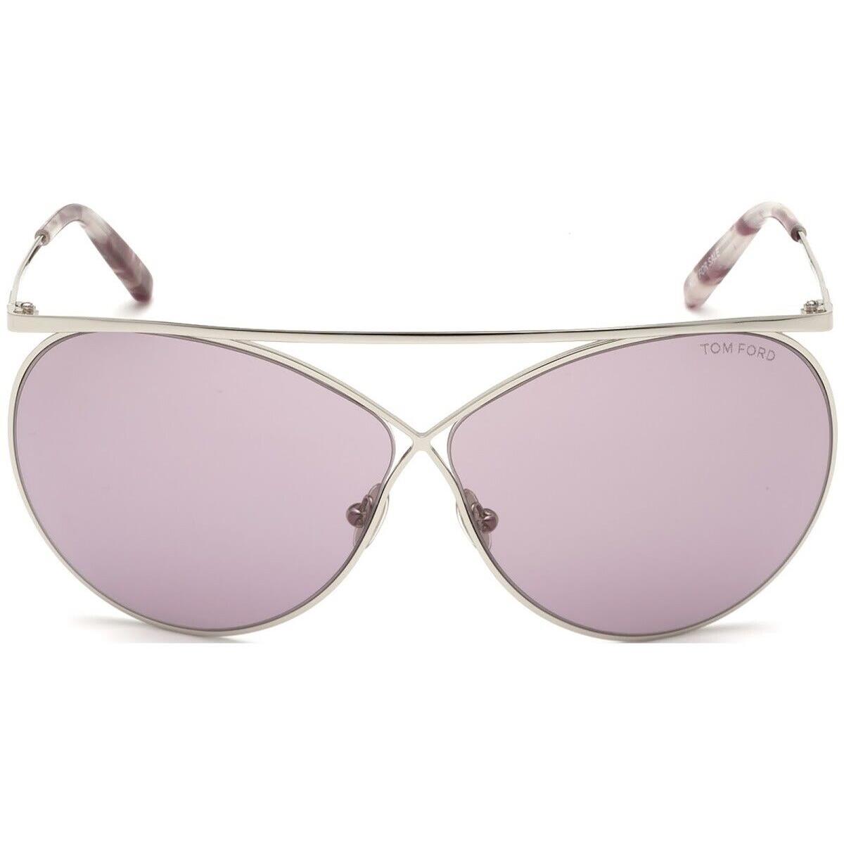 Tom Ford Stevle FT 0761 Shiny Palladium/violet 16Y Sunglasses