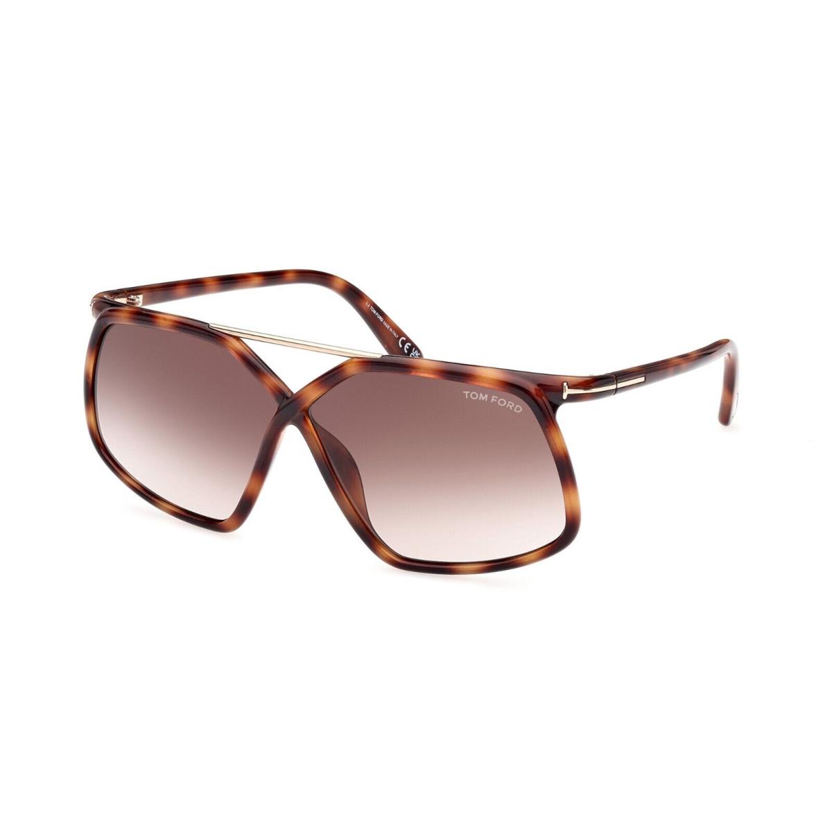 Tom Ford Meryl FT 1038 Havana/brown Shaded 52F Sunglasses