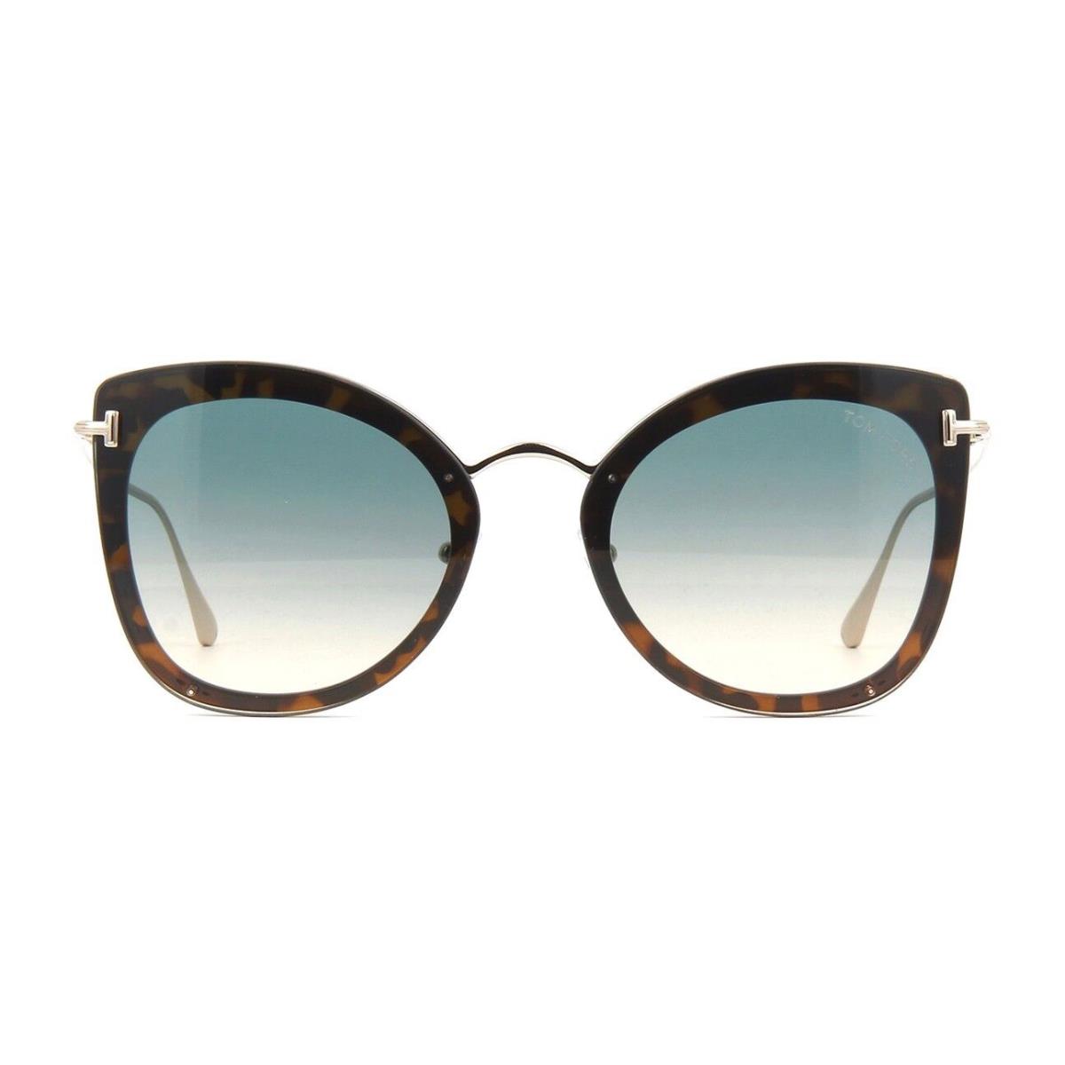 Tom Ford Charlotte FT 0657 Havana/blue To Peach Gradient 53P Sunglasses