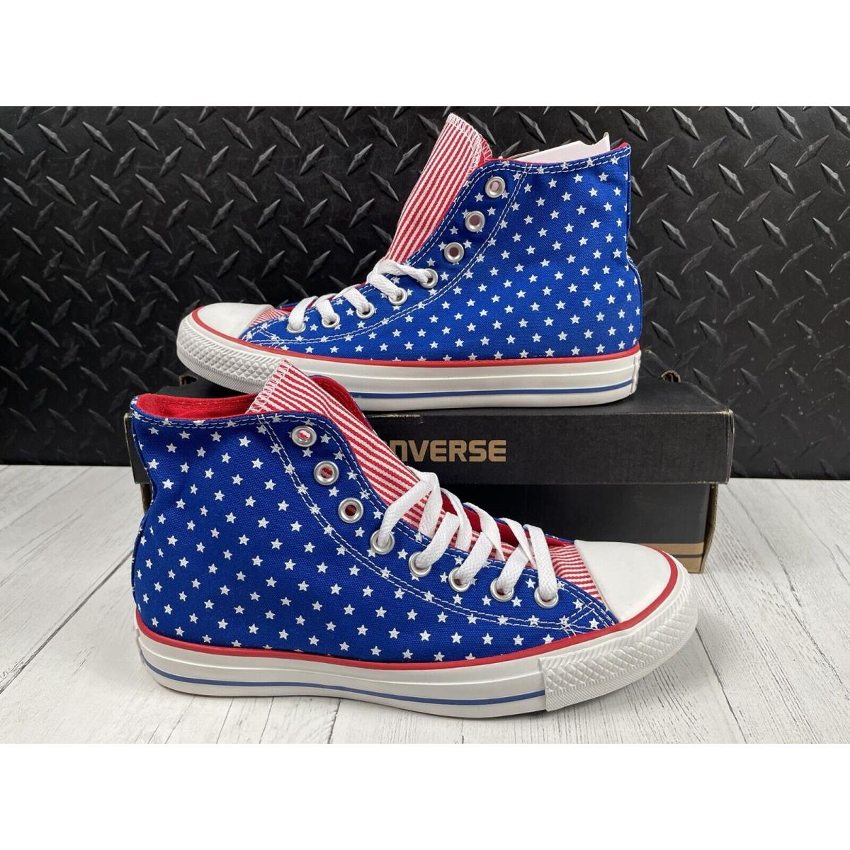 Size 7.5 Mens converse Adult Usa Stars Stripes Chuck Taylor High Tops 144826F SporTipTop