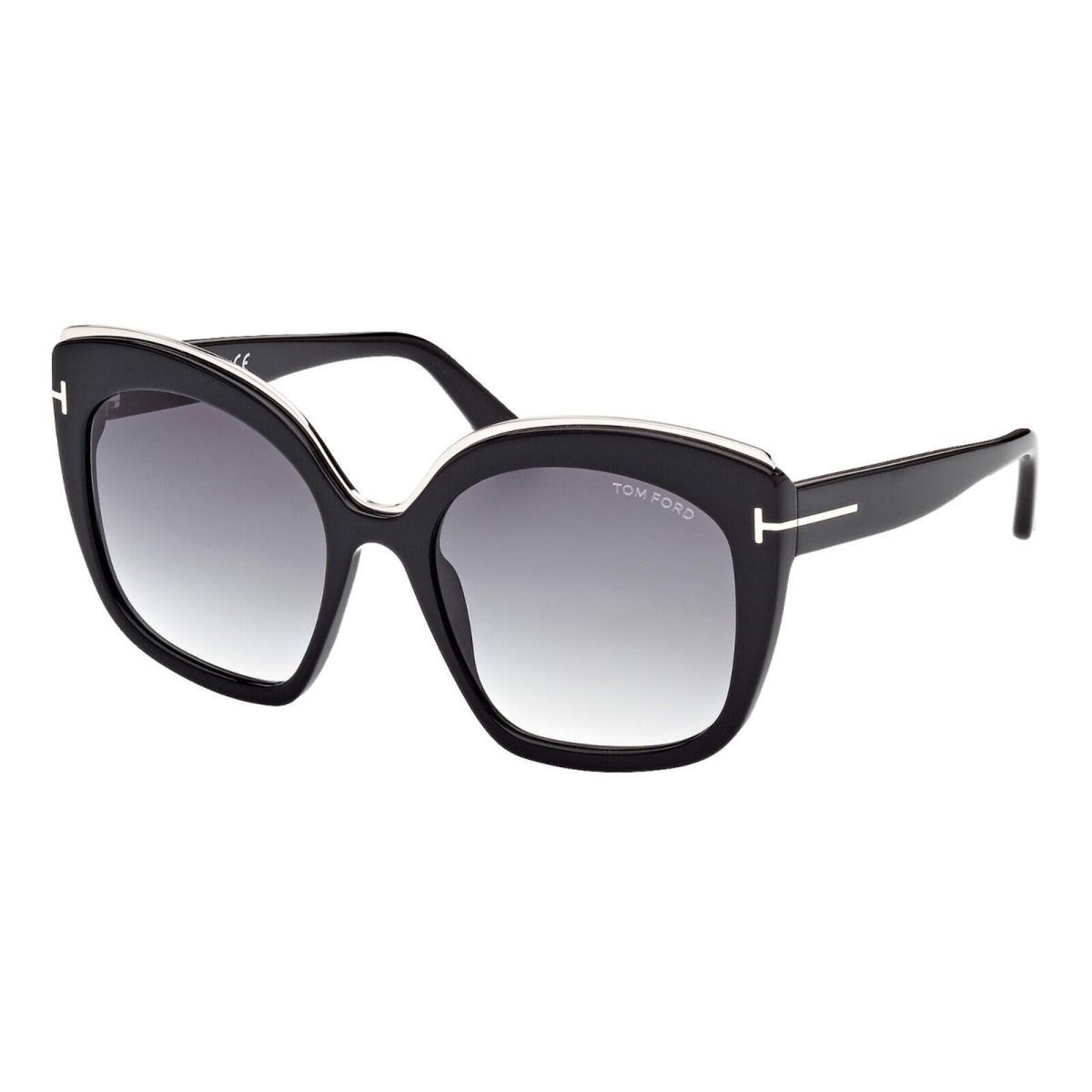 Tom Ford Chantalle FT 0944 Shiny Black/dark Grey Shaded 01B Sunglasses