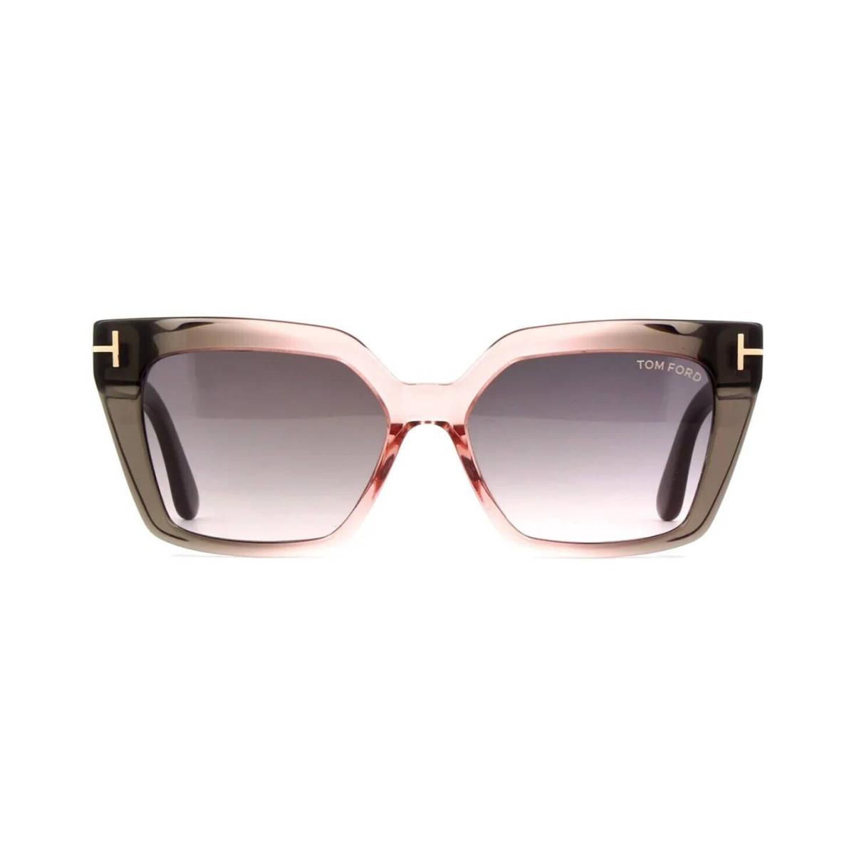 Tom Ford Winona FT 1030 Beige Crystal Shaded/grey Shaded 20G Sunglasses