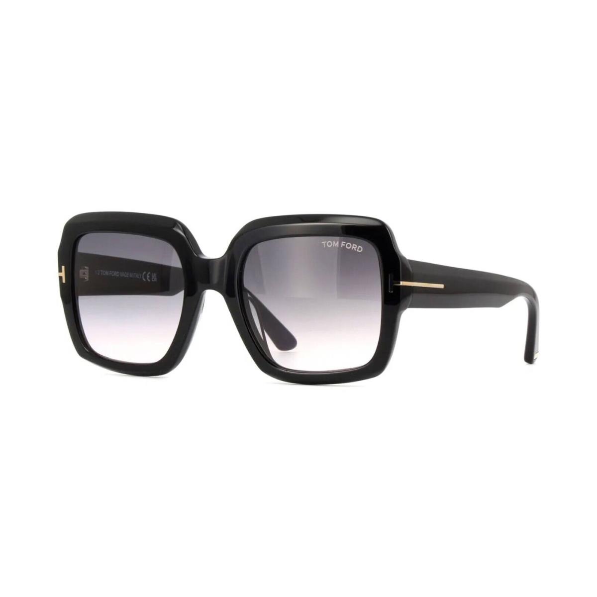 Tom Ford Kaya FT 1082 Shiny Black/grey Shaded 01B Sunglasses