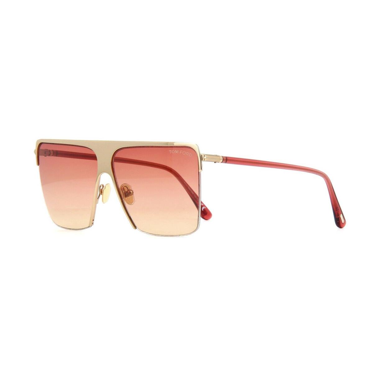 Tom Ford Sofi FT 0840 Shiny Rose Gold/burgundy Brown Shaded 28T Sunglasses