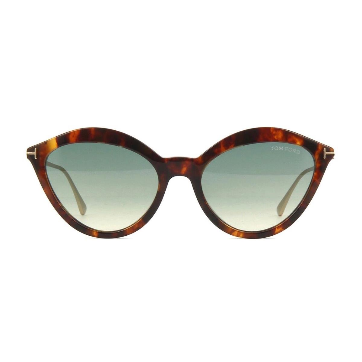 Tom Ford Chloe FT 0663 Havana/green Shaded 55P B Sunglasses
