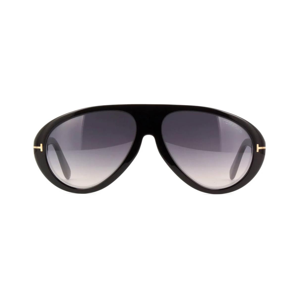 Tom Ford CAMILLO-02 FT 0988 Shiny Black/grey Shaded 01B Sunglasses