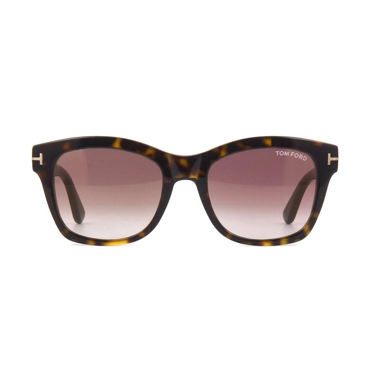 Tom Ford LAUREN-02 FT 0614 Dark Havana/brown Shaded 52F D Sunglasses