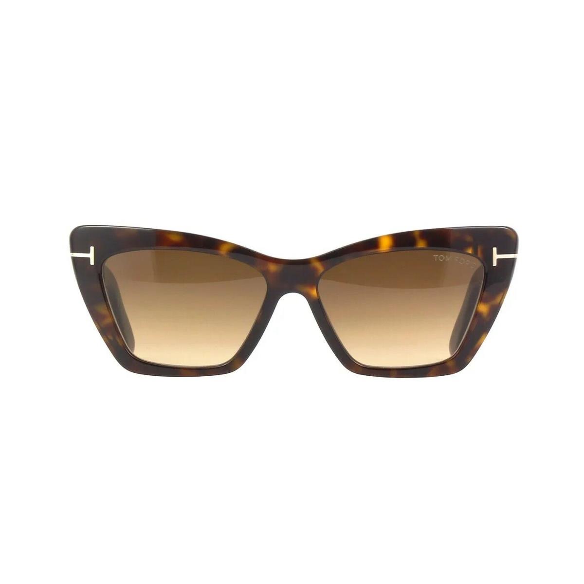 Tom Ford Wyatt FT 0871 Dark Havana/brown Shaded 52F Sunglasses