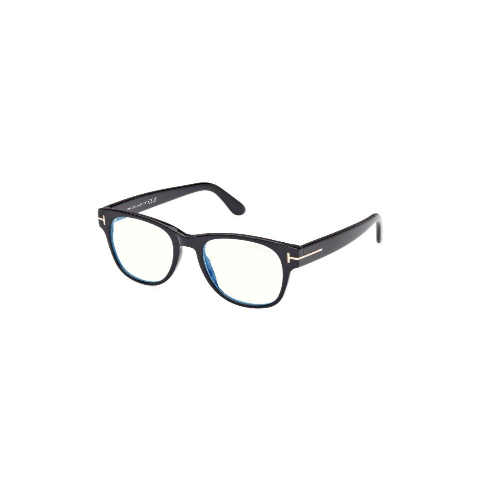 Tom Ford FT5898 001 Shiny Black Square Men`s Eyeglasses