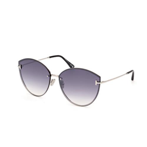 Tom Ford FT1106 16C Shiny Palladium /smoke Mirror Cat Eye Women Sunglasses