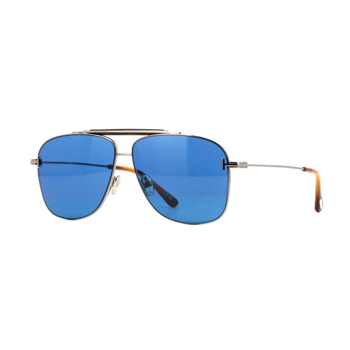 Tom Ford Jaden FT 1017 Light Ruthenium/blue 14V Sunglasses