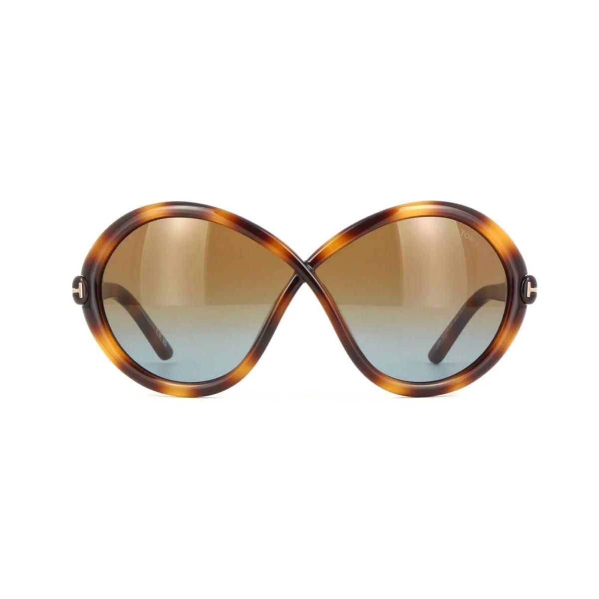 Tom Ford Jada FT 1070 Havana/brown Shaded 53F Sunglasses