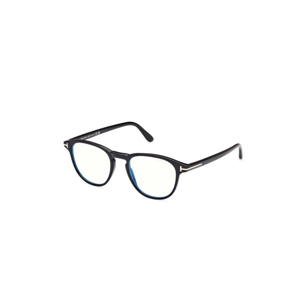 Tom Ford FT5899 001 Shiny Black Square Men`s Eyeglasses