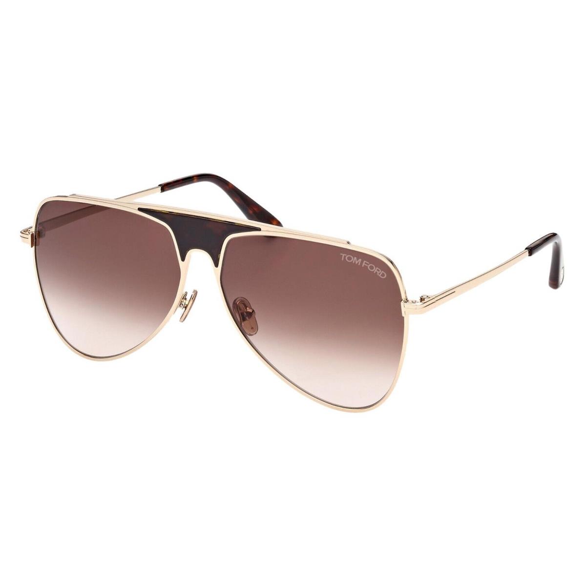 Tom Ford Ethan FT 0935 Shiny Rose Gold/brown Shaded 28F Sunglasses