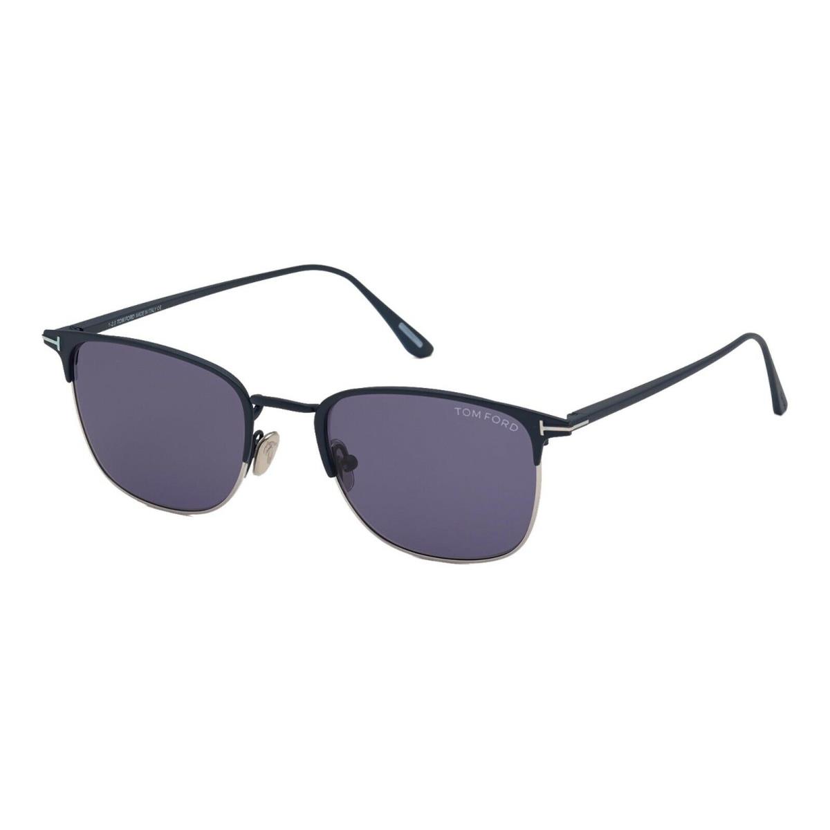 Tom Ford Liv FT 0851 Matte Blue/blue 91V Sunglasses