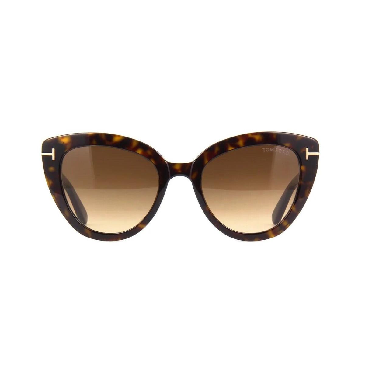 Tom Ford Izzi FT 0845 Dark Havana/brown Shaded 52F Sunglasses