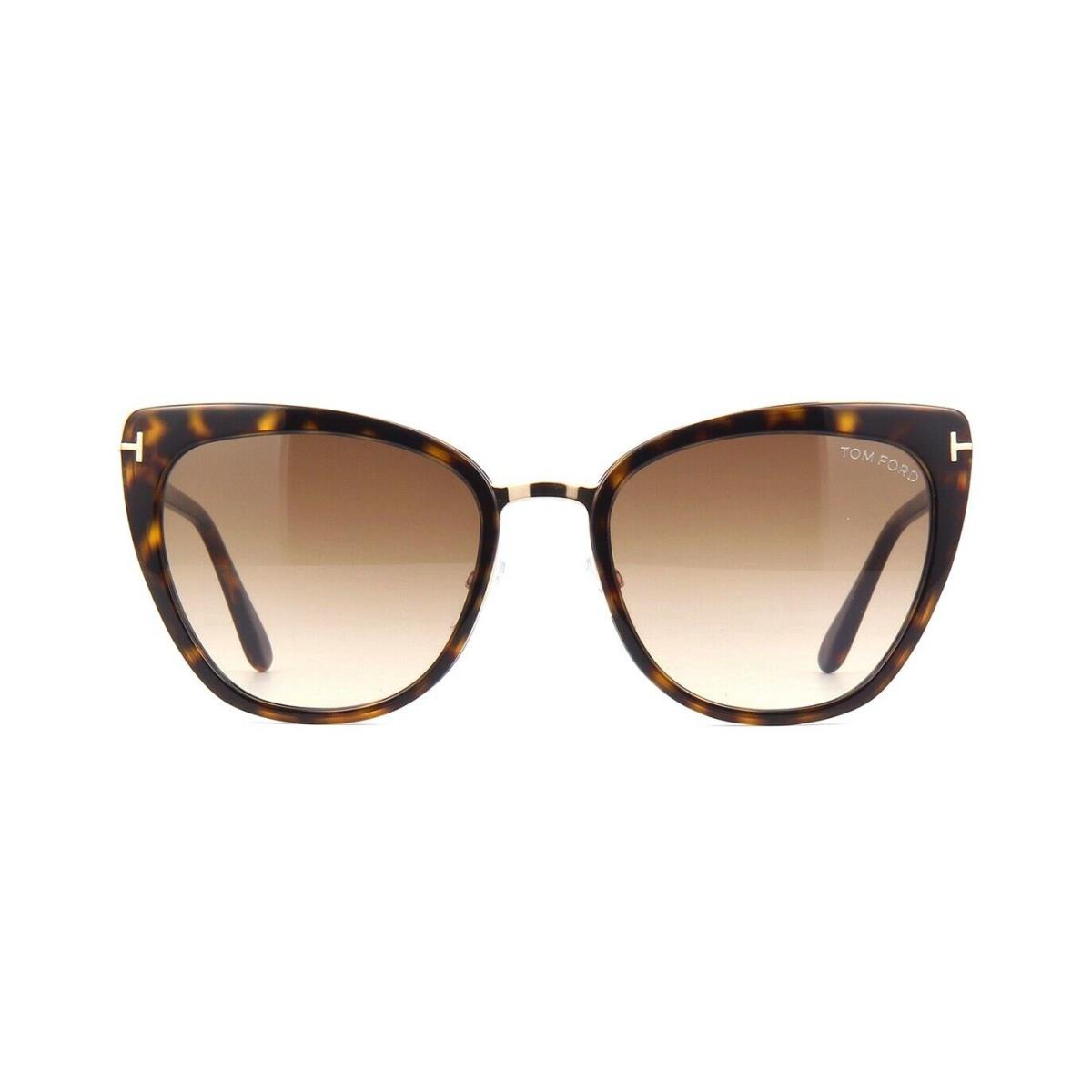 Tom Ford Simona FT 0717 Dark Havana/light Brown Shaded 52F Sunglasses