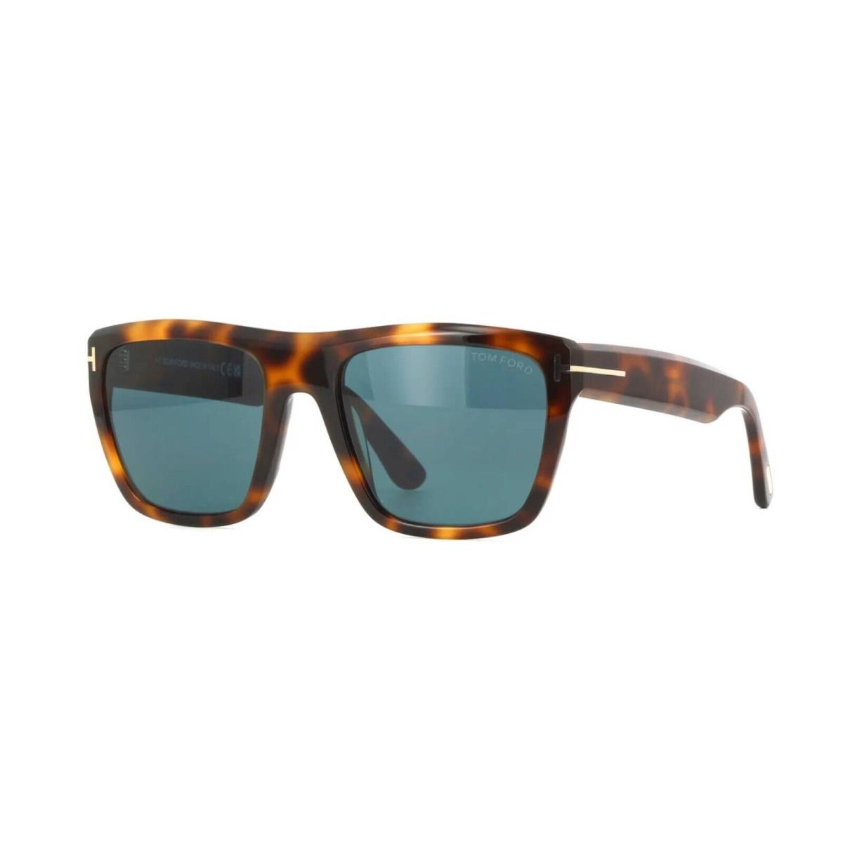 Tom Ford Alberto FT 1077 Shiny Dark Havana/blue 53V Sunglasses