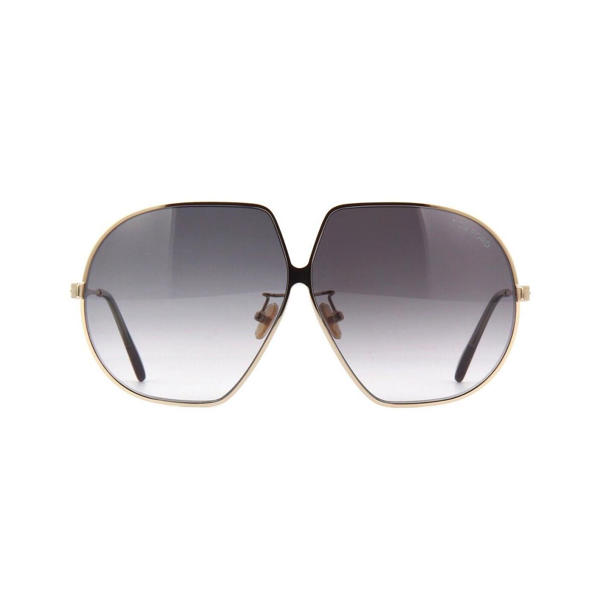 Tom Ford Tara FT 0785 Shiny Rose Gold/grey Shaded 28B Sunglasses