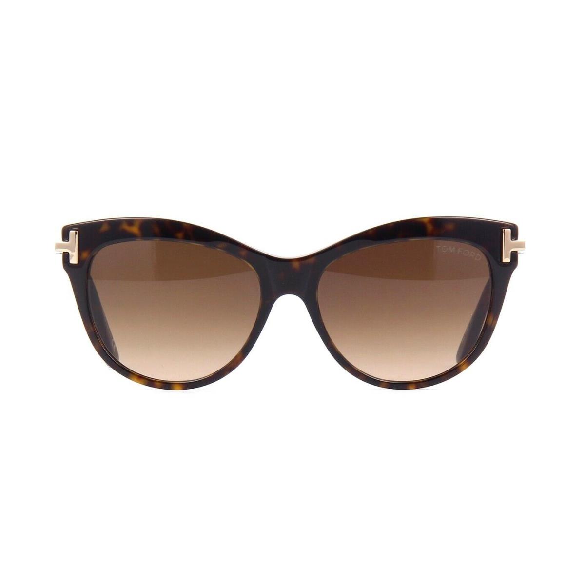 Tom Ford Kira FT 0821 Dark Havana Gold/brown Shaded 52F Sunglasses