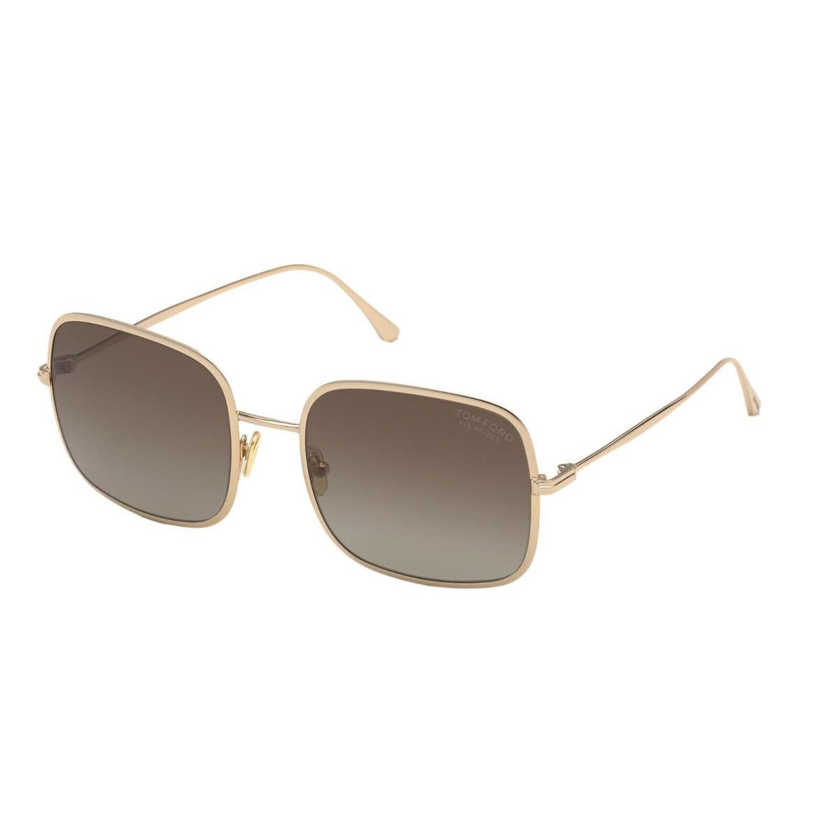 Tom Ford Keira FT 0865 Shiny Gold/brown Polarized 28H Sunglasses