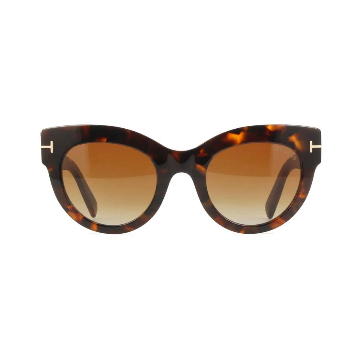 Tom Ford Lucilla FT 1063 Dark Havana/brown Shaded 52T Sunglasses