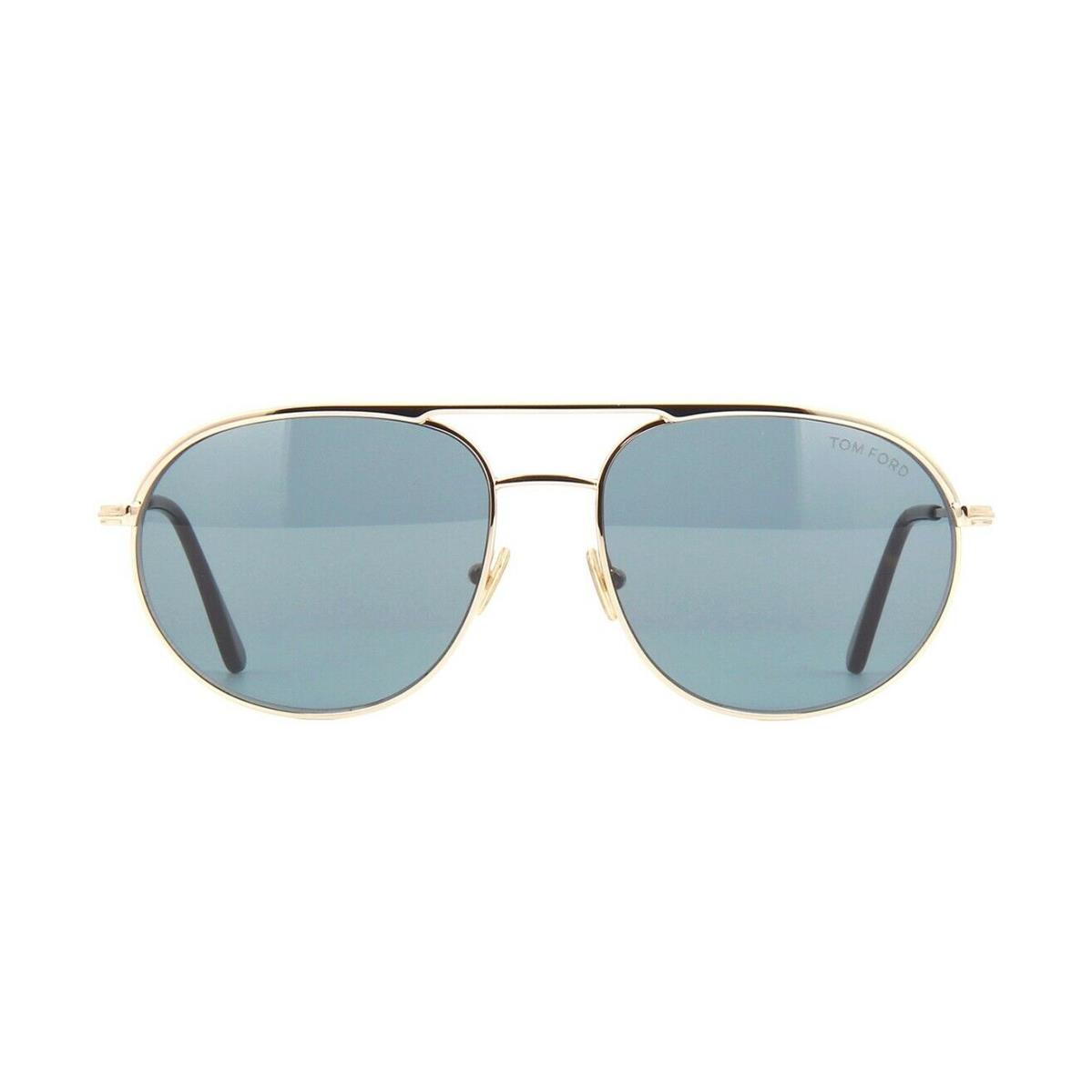 Tom Ford Gio FT 0772 Light Rose Gold/blue 28V A Sunglasses