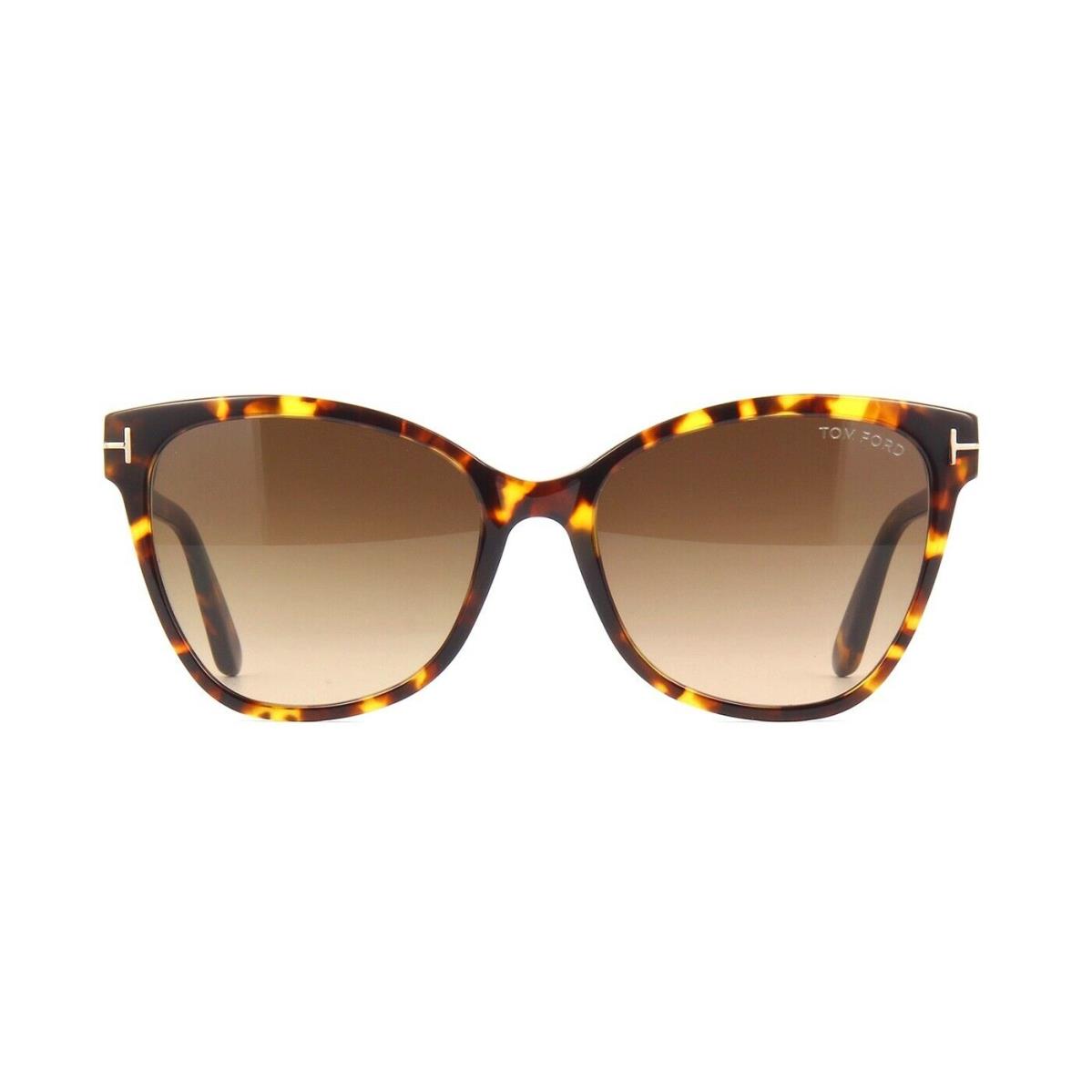 Tom Ford Ani FT 0844 Dark Havana/brown Shaded 52F Sunglasses