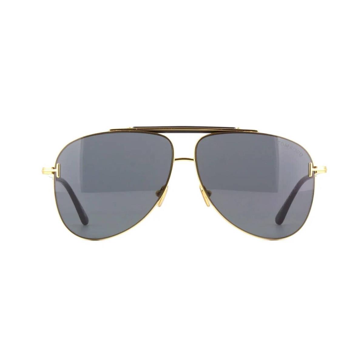 Tom Ford Brady FT 1018 Gold/dark Grey 30A Sunglasses