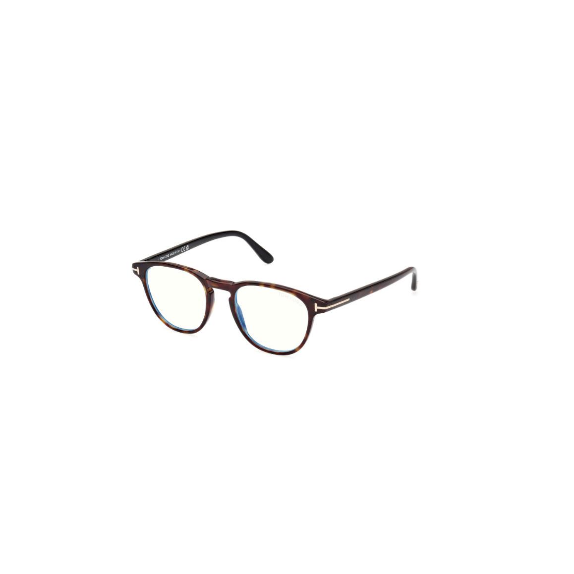 Tom Ford FT5899 052 Dark Havana Square Men`s Eyeglasses