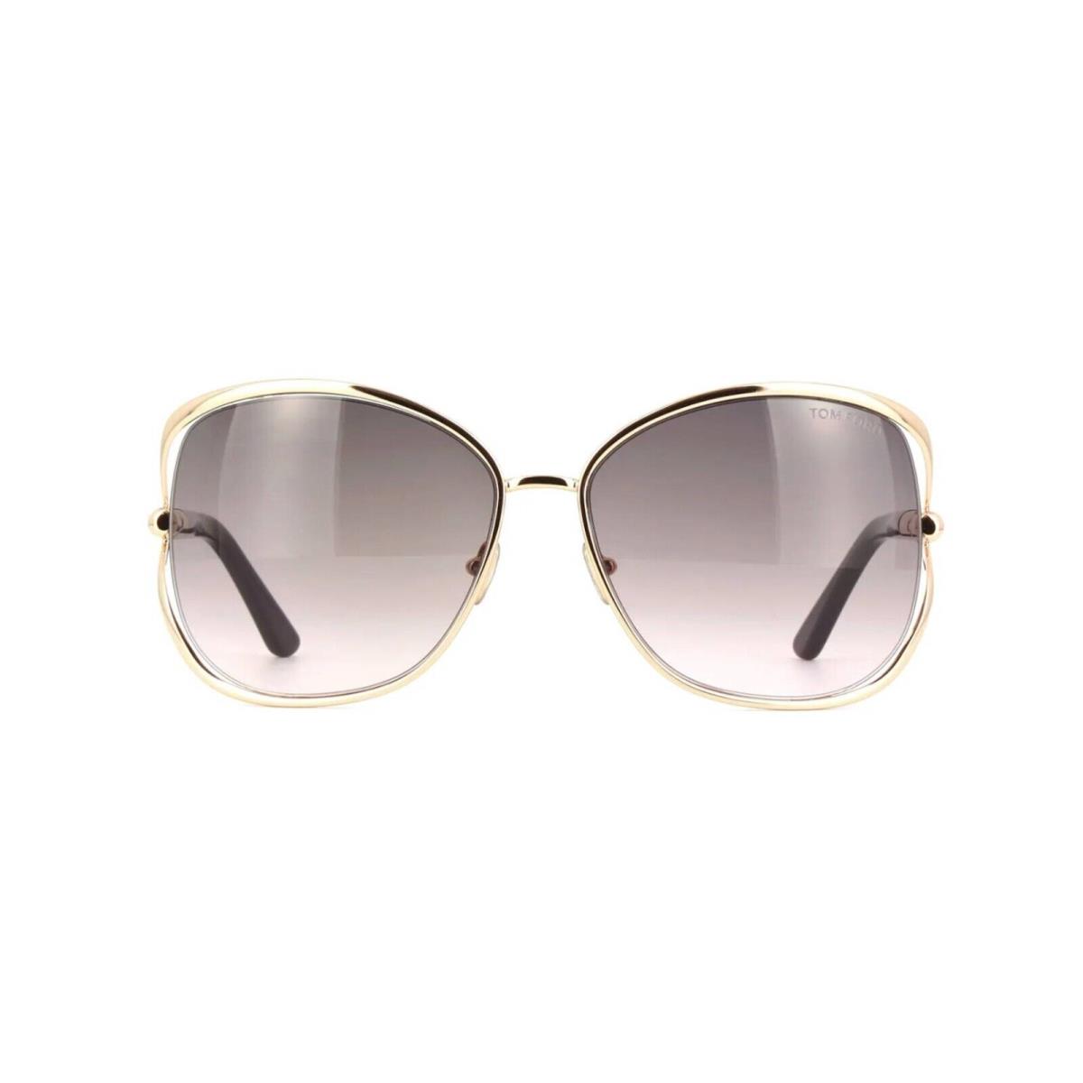 Tom Ford Marta FT 1091 Shiny Rose Gold/grey Shaded 28B Sunglasses