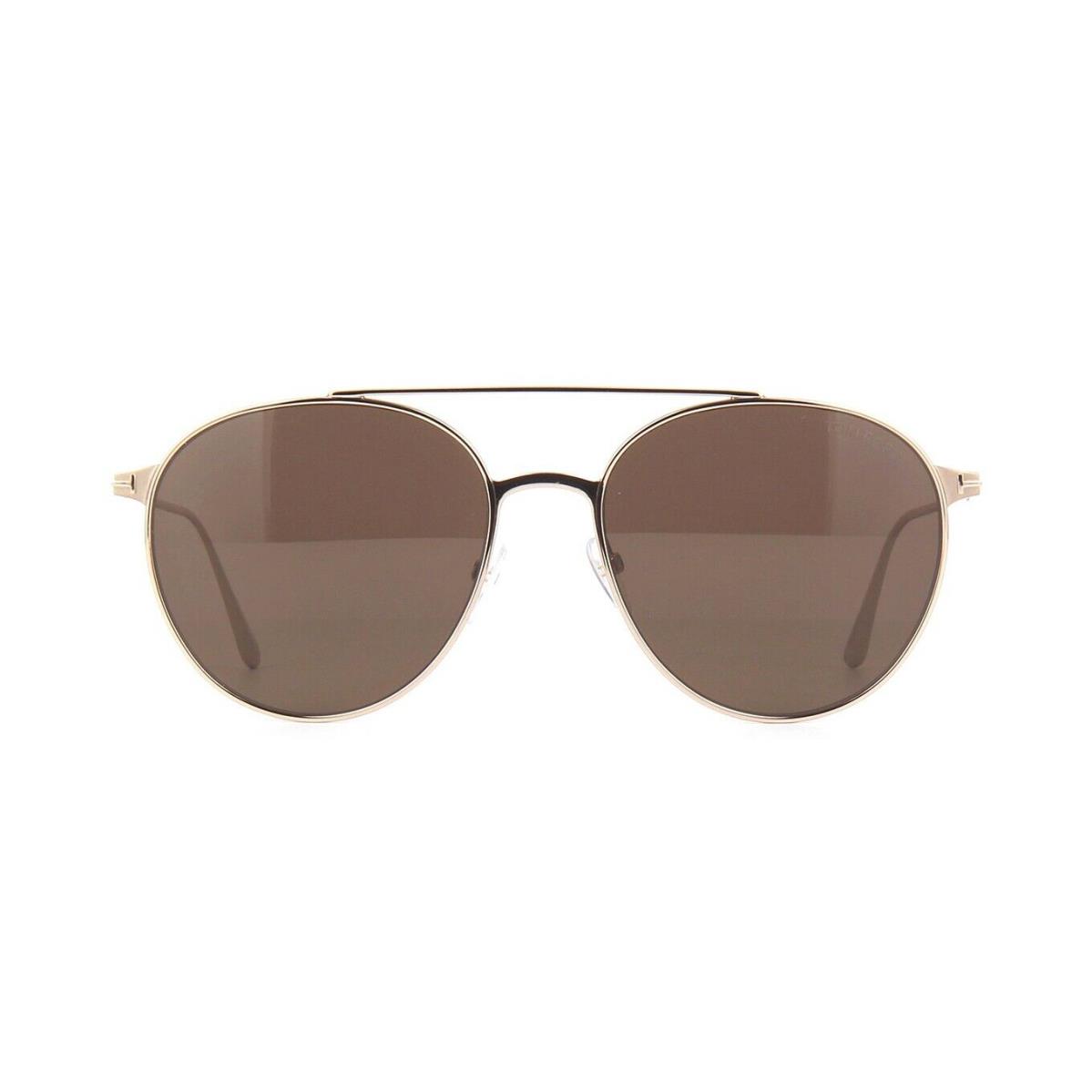 Tom Ford Tomasso FT 0691 Rose Gold/brown with Light Mirror 28E G Sunglasses