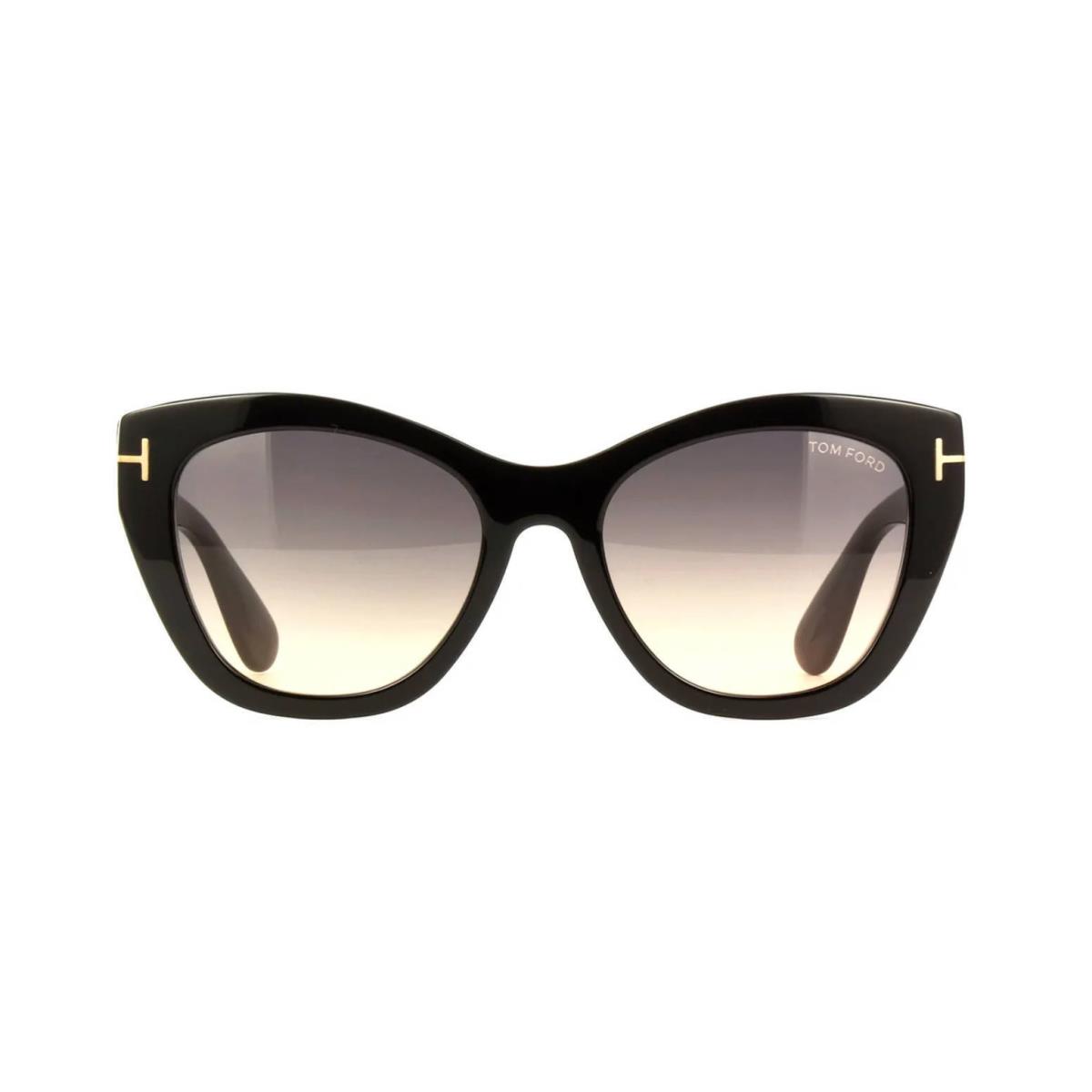 Tom Ford Cara FT 0940 Shiny Black/grey Brown Shaded 01B Sunglasses