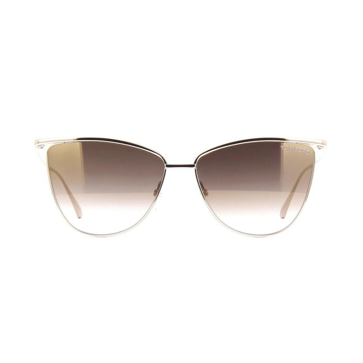 Tom Ford Veronica FT 0684 Rose Gold/brown Shaded Silver Mirror 28G Sunglasses