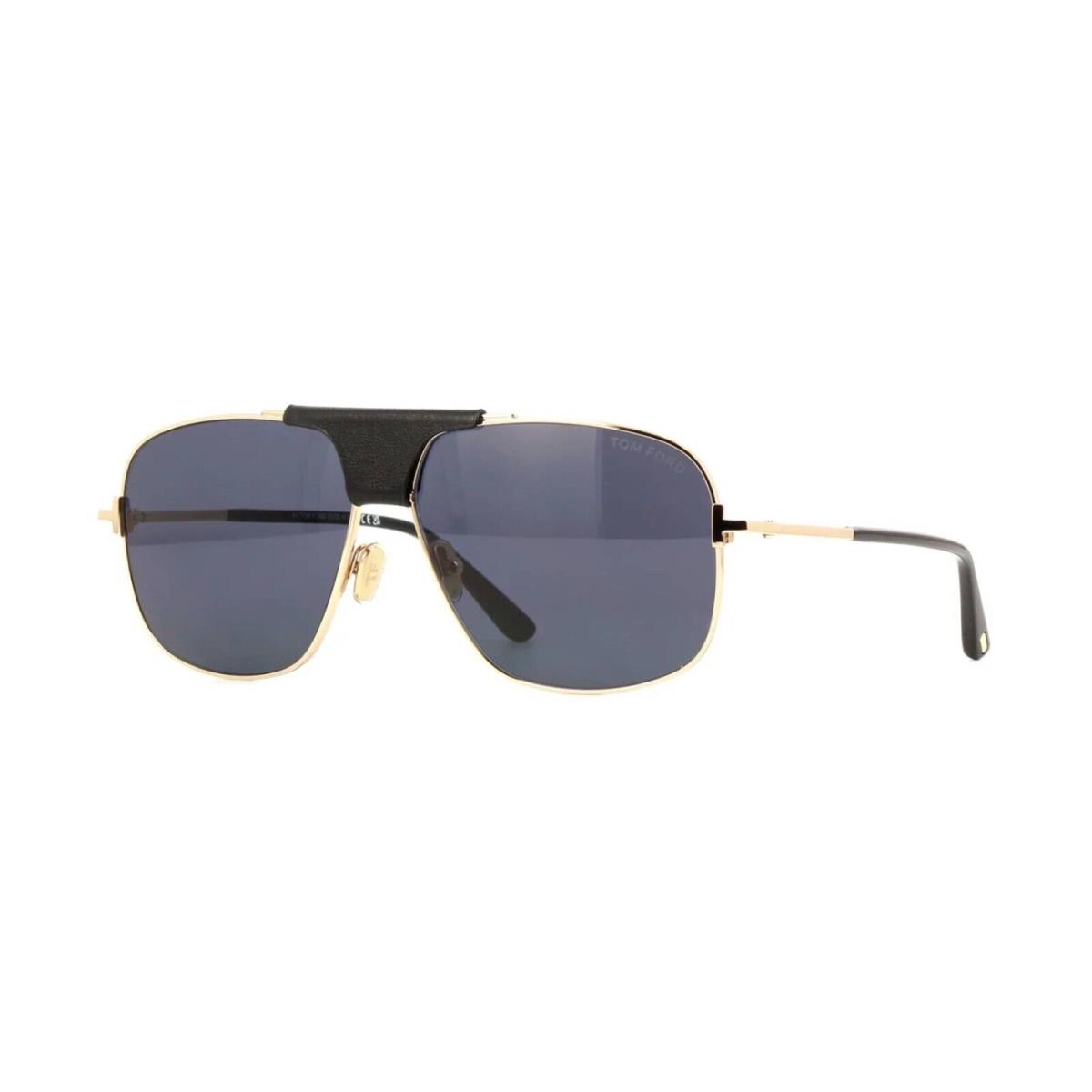 Tom Ford Tex FT 1096 Shiny Gold/dark Grey 28A Sunglasses