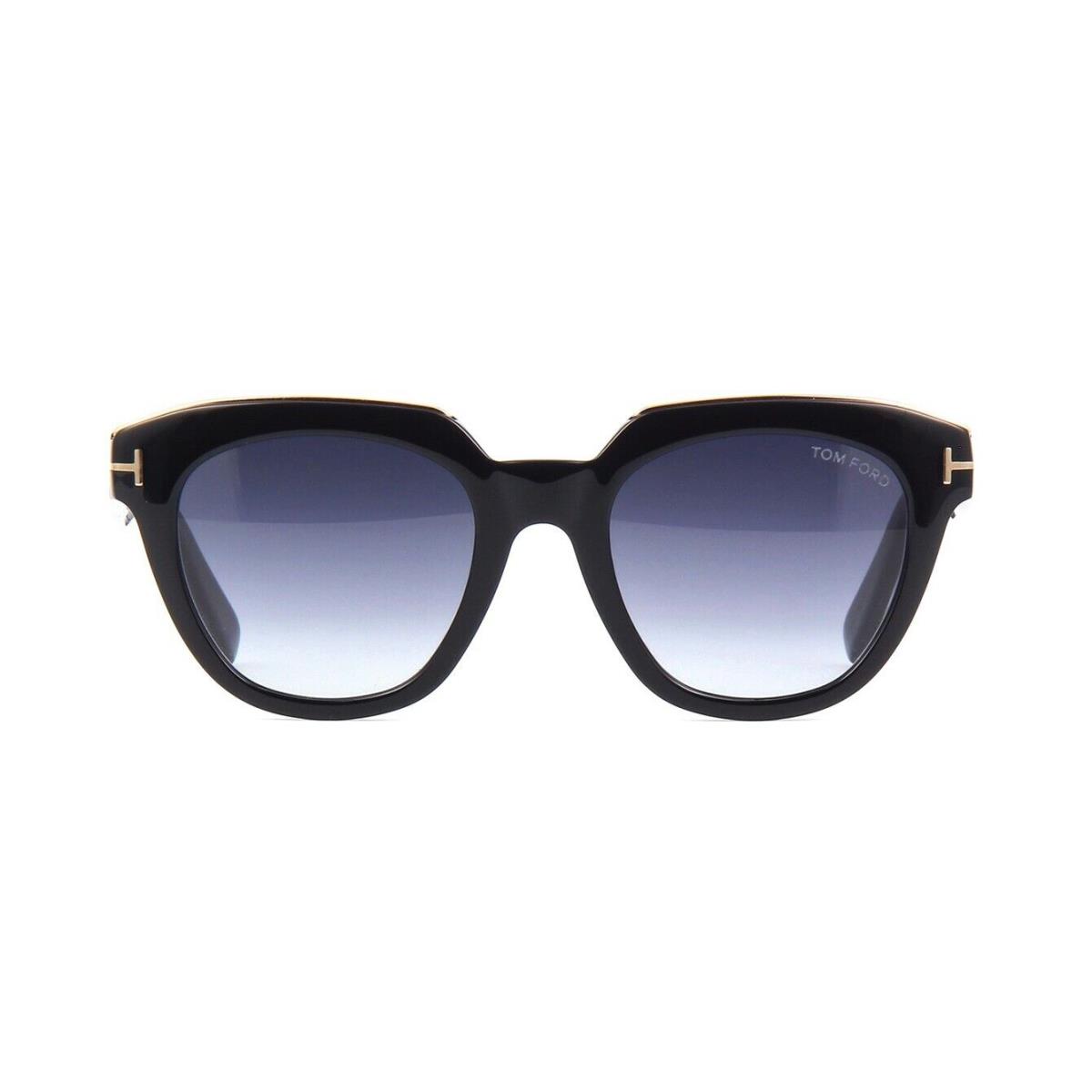 Tom Ford Haley FT 0686 Black/blue Shaded 01W Sunglasses - Frame: Black, Lens: Blue Shaded