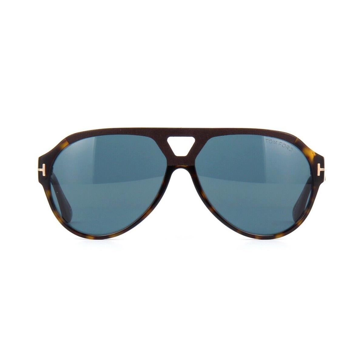 Tom Ford Paul FT 0778 Dark Havana with Brown Leather/blue 52N Sunglasses