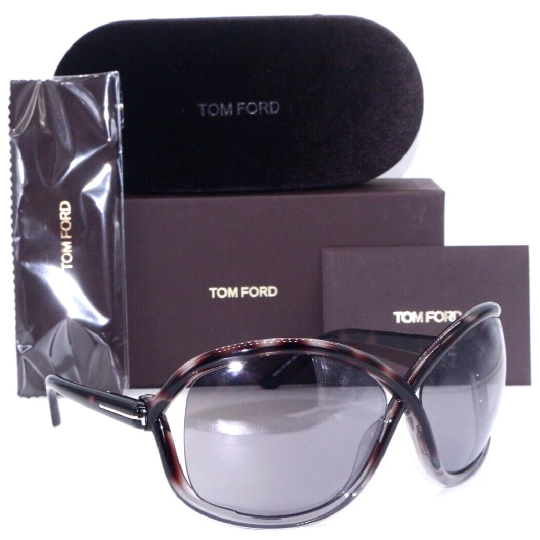 Tom Ford TF 1068 55C Bettina Havana Fade W/grey Lens Sunglasses 68-15 - Frame: HAVANA FADE CLEAR, Lens: GREY