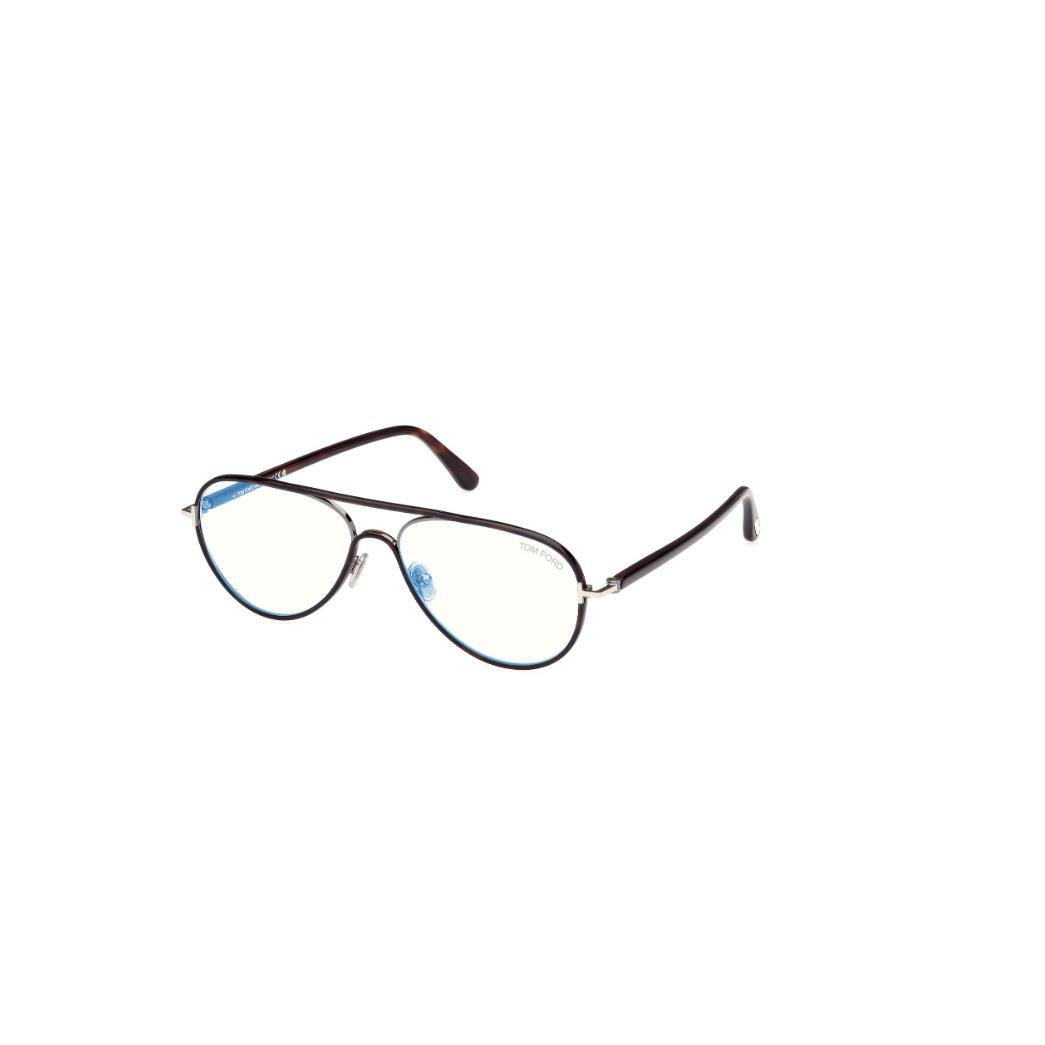 Tom Ford FT5897 052 Dark Havana Oval Men`s Eyeglasses