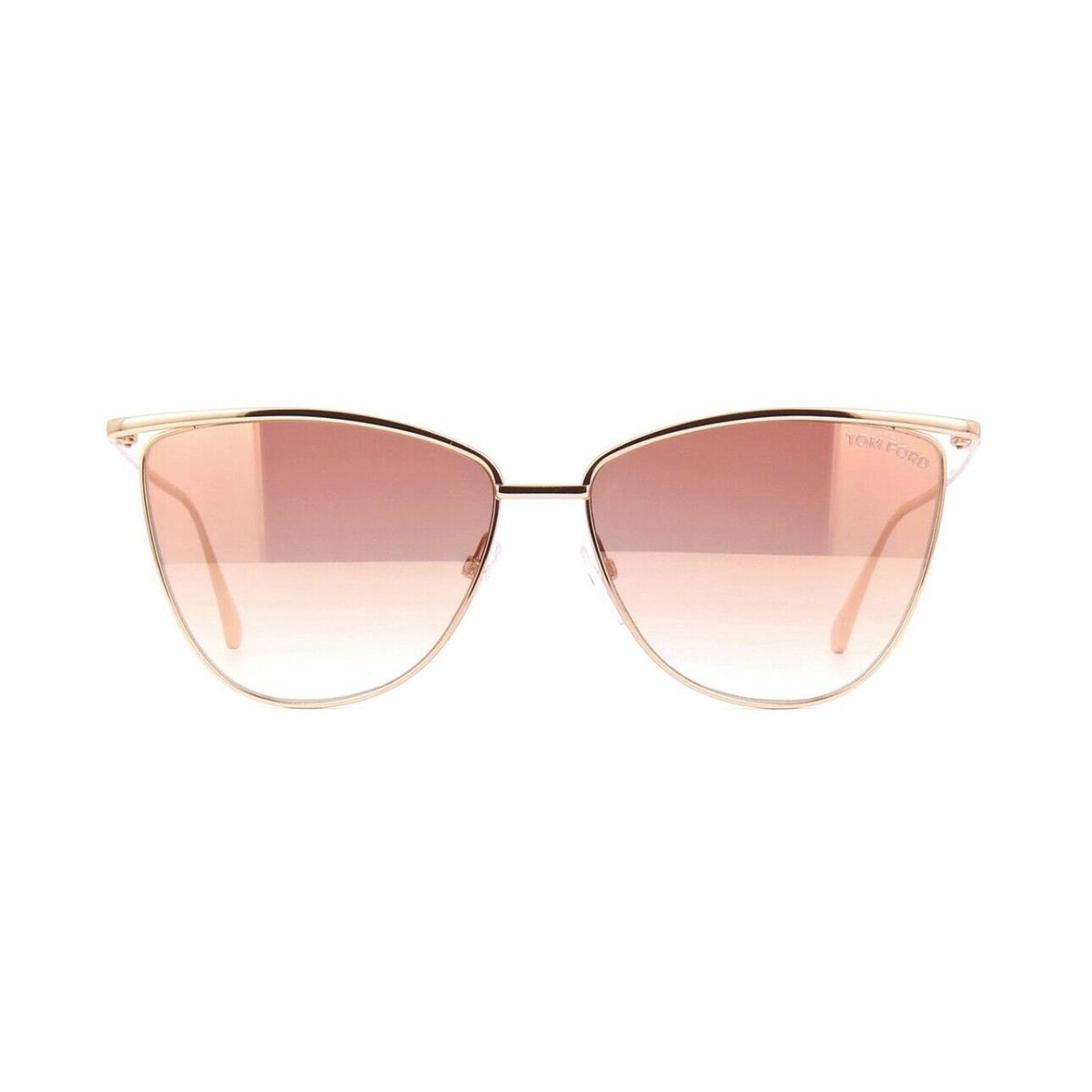 Tom Ford Veronica FT 0684 Rose Gold/brown Gold Shaded Mirror 33T Sunglasses