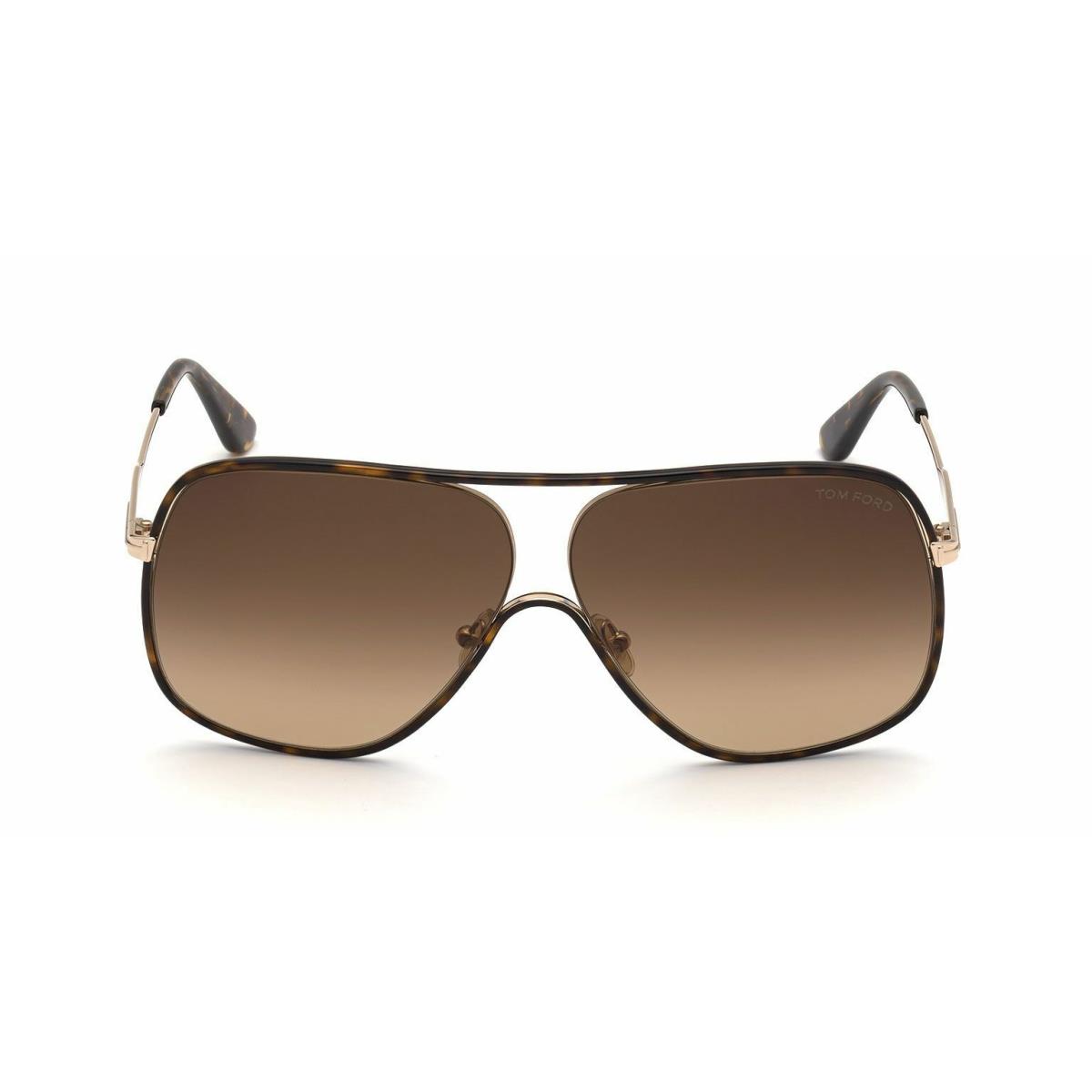 Tom Ford Brady FT 0841 Havana Rose Gold/brown Shaded 28F Sunglasses