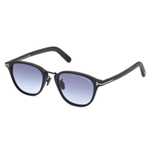 Tom Ford FT1049 D 02W Matte Black/blue Gradient Square Men`s Sunglasses