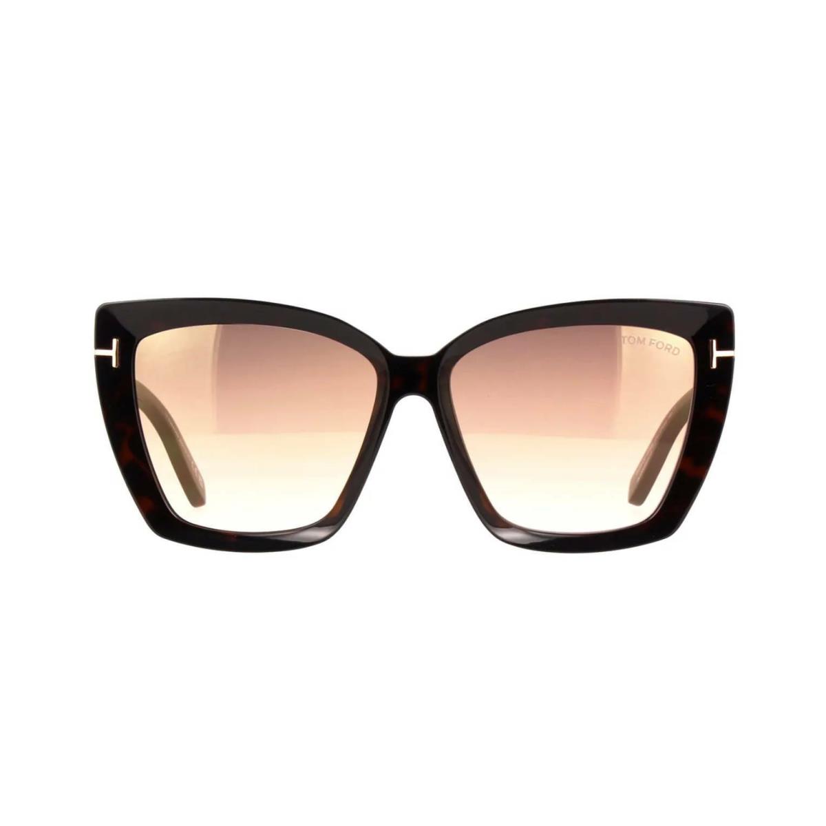 Tom Ford SCARLET-02 FT 0920 Dark Havana/brown Shaded Flash 52G Sunglasses