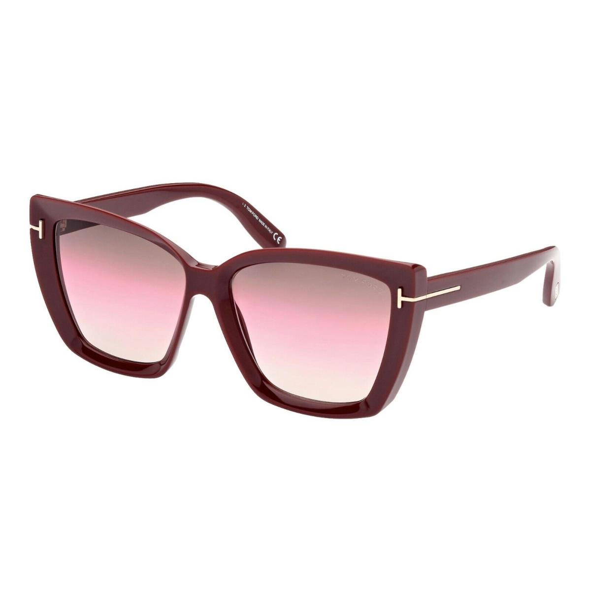 Tom Ford SCARLET-02 FT 0920 Shiny Burgundy/brown Rose Shaded 69F Sunglasses