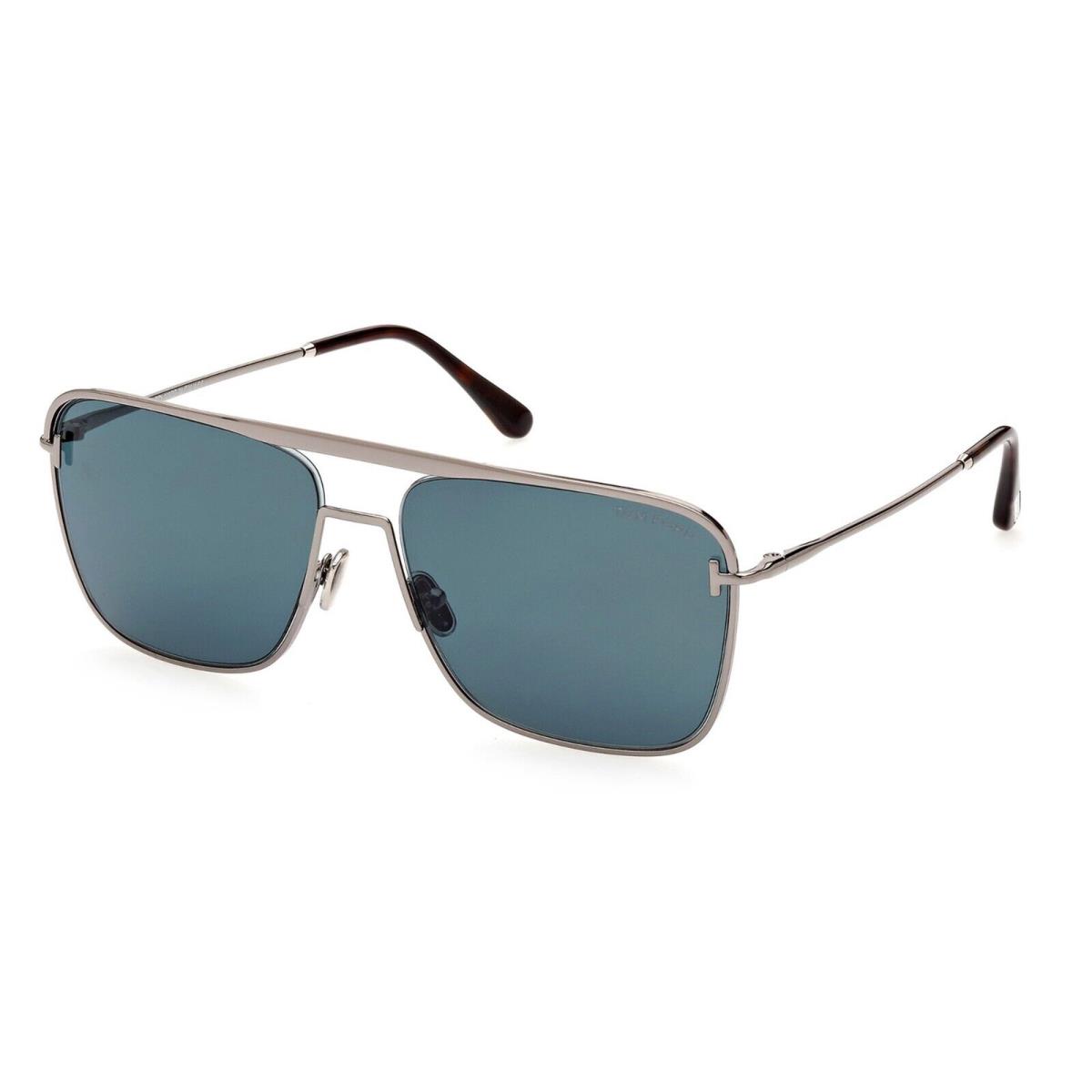 Tom Ford Nolan FT 0925 Shiny Ruthenium/blue 12V Sunglasses