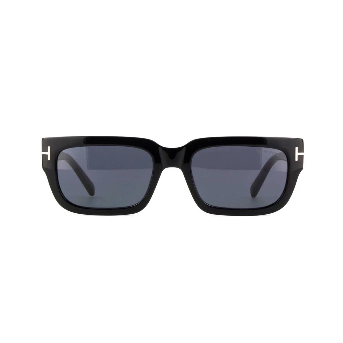 Tom Ford Ezra FT 1075 Shiny Black/grey 01A Sunglasses