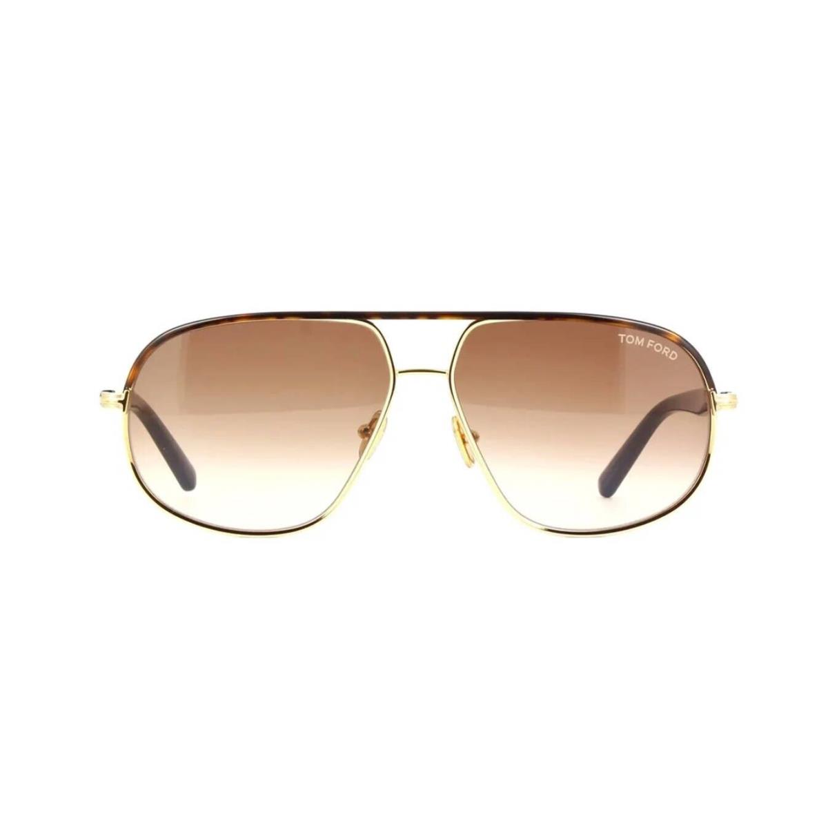 Tom Ford Maxwell FT 1019 Shiny Gold Havana/brown Shaded 30F Sunglasses