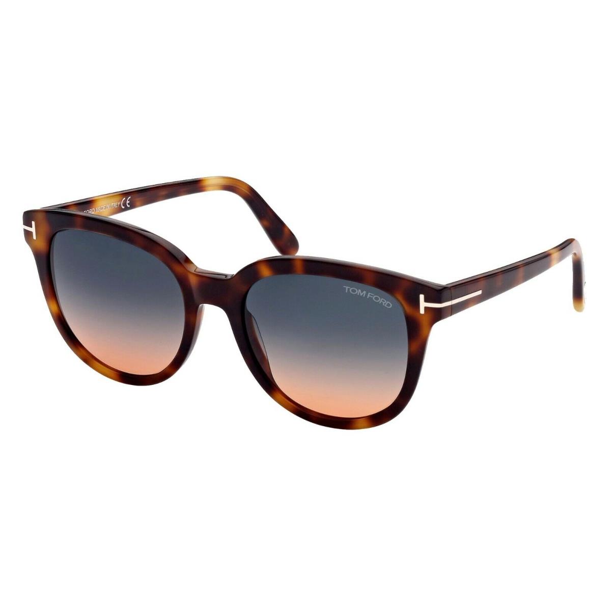 Tom Ford Olivia -02 FT 0914 Havana/teal To Orange Shaded Polar 53P Sunglasses