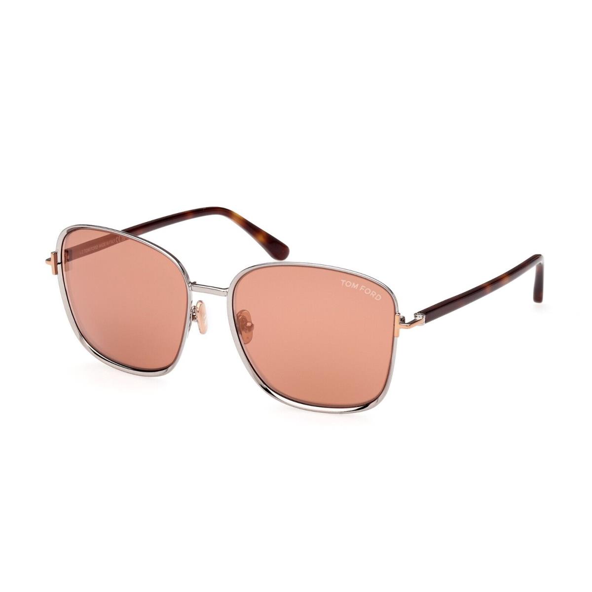 Tom Ford Fern FT 1029 Dark Ruthenium/brown 12G Sunglasses